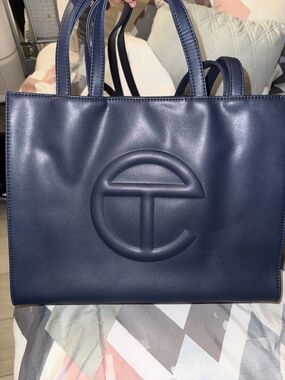 Telfar Medium Shopping Bag – Navy Blue (Barely Used)